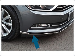 NEREZ lišty předního nárazníku, Volkswagen Passat B8 sedan/kombi (variant), 2014- 2019-