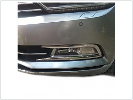 Nerez rámečky mlhovek v nárazníku, Volkswagen Passat B8, 2015-