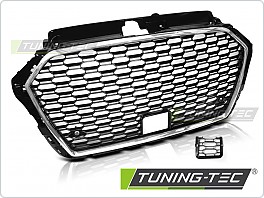 Přední maska Audi A3 8V, 2017-2020, styl RS3, chromová černá