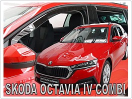Plexi ofuky oken, deflektory, Škoda Octavia IV 2020-, přední + zadní pro combi