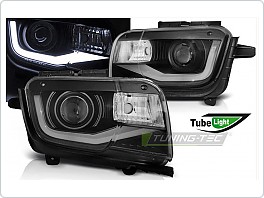 Přední světla, světlomety, lampy Chevrolet Camaro, 2009-2013, Tube Light, černé