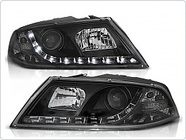 Přední světlomety, světla, lampy Škoda Octavia 2, 2004-2008, LED Daylight, černé black, D1S Xenon LPSK10