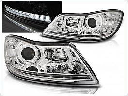 Přední světla, světlomety, lampy Škoda Octavia II 2009-2012, Daylight, chromové