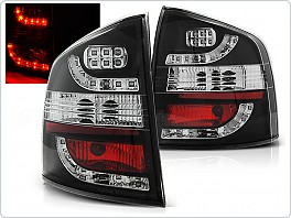 Zadní světlomety, lampy LED Škoda Octavia 2 combi, 2004-2013, čiré, černé black LDSK02