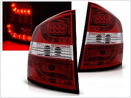 Zadní světlomety, lampy LED Škoda Octavia 2 combi, 2004-2013, čiré, červené LDSK03
