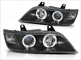 Přední světlomety BMW Z3, 1996-2002, Angel Eyes, černé black LPBM47