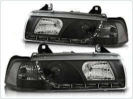 Přední světlomety BMW E36, 1991-1998, LED Daylight, černé black, coupe, cabrio LPBM54
