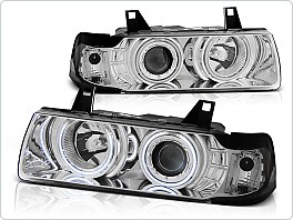 Přední světla BMW E36, 1991-1998, Angel Eyes, chrom, coupe, cabrio LPBM69