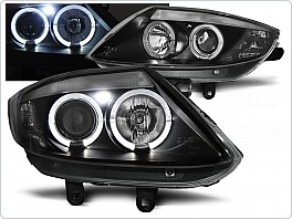 Přední světlomety BMW Z4, 2002-2008, Angel Eyes, černé black, s motorky LPBM78