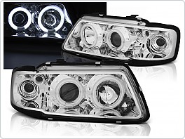 Přední světla Audi A3, 1996-2000, Angel eyes, chrom LPAUD8
