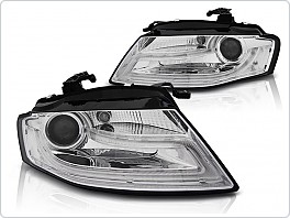 Přední světla, světlomety, lampy Audi A4 B8, 2008-2011 s denním svícením, TUBE Light, Xenon, chrom, LPAUD1