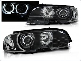 Přední světlomety BMW E46, 1999-2001, coupe, cabrio, Angel Eyes, CCFL černé black LPBMB7