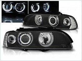 Přední světlomety, světla, lampy BMW E39, 1995-2003, Angel Eyes CCFL, black černé LPBME8
