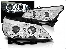 Přední světla angel eyes CCFL BMW E60,E61 2003-2007 chrom