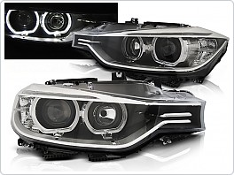 Přední světla angel eyes s LED denními světly BMW 3 F30,F31 2011-2015 černá