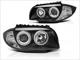 Přední světlomety, světla, lampy BMW 1 E89/E81/E82/E88 2004-2011, ANGEL EYES CCFL, černé