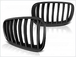 Přední maska, ledvinky BMW X5 E70 2007-2014, X6 E71, 2008-2014 černé, GRBM33