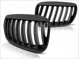 Přední maska, ledvinky BMW X5, E53, 2004-2006, černé matné, GRBM69