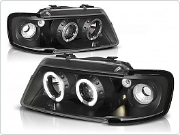 Přední světlomety Audi A3 8L, 1996-2000, Angel Eyes, černé black LPAU05