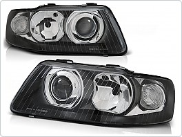 Přední světlomety Audi A3, 2000-2003, čiré, černé black LPAU13