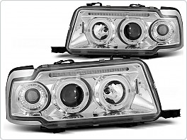 Přední světla Audi 80 B4, 1991-1996, Angel Eyes, chrom LPAU29