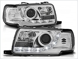 Přední světla Audi 80 B4, 1991-1996, LED Daylight, chrom LPAU39