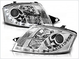 Přední světla Audi TT, 1999-2005, LED Daylight, chrom LPAU49