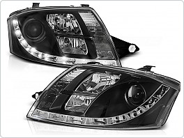 Přední světlomety Audi TT, 1999-2005, LED Daylight, černé black LPAU50