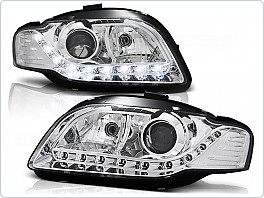 Přední světla Audi A4 B7, 2004-2008, LED Daylight, chrom LPAU65