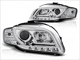 Přední světla Audi A4 B7, 2004-2008, TUBE neon led light, chrom LPAU89