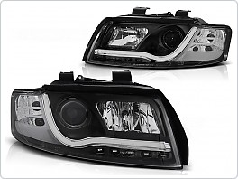 Přední světlomety Audi A4, 2001-2004, TUBE neon led light, černé black LPAU88