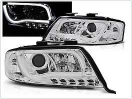 Přední světla Audi A6, 1997-2001, TUBE neon led light, chrom LPAU91