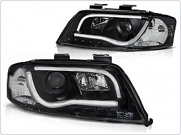 Přední světlomety Audi A6, 2001-2004, TUBE neon led light, černé black LPAU94
