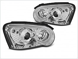 Přední světla, světlomety, lampy Subaru Impreza GD, 2003-2005, Tube Light, chromové
