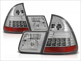 Zadní světla, lampy LED BMW E46, 1999-2005, combi, čiré, chrom LDBM27