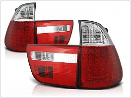 Zadní světla, lampy LED BMW X5 E53, 1999-2006, čiré, červené LDBM21