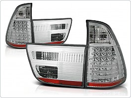 Zadní světla, lampy LED BMW X5 E53, 1999-2003, čiré, chrom
