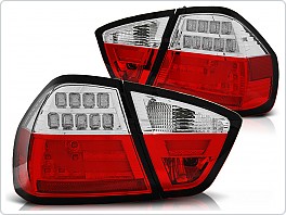 Zadní světla, lampy LED BAR, BMW E90, 2005-2008, bílé, červené LDBM72