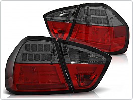 Zadní světla, lampy LED BAR, BMW E90, 2005-2008, kouřové, červené LDBM73