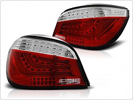 Zadní světla, lampy BMW E60, 2007-2009, LED BAR, červené, bílé LDBMD6