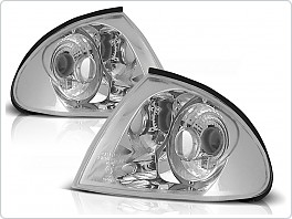 Přední blinkry BMW E46 sedan, touring, 1998-2001, čiré, chrom 2