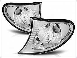 Přední blinkry BMW E46 sedan, touring, 2001-2005, čiré, chrom 