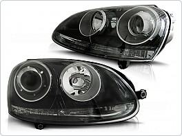 Přední světlomety, světla, lampy Volkswagen Golf 5, 2003-2009, černé black LPVW19