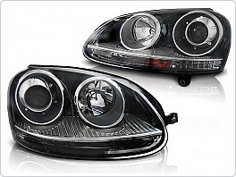 Přední světlomety, světla, lampy VW Golf 5, 2003-2009, styl GTI černé