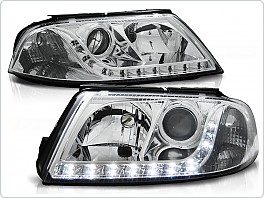 Přední světla Volkswagen Passat 3BG, 2001-2004, LED Daylight, chrom LPVW55
