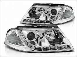 Přední světla Volkswagen Passat 3BG, 2001-2004, LED Daylight, chrom LPVW81