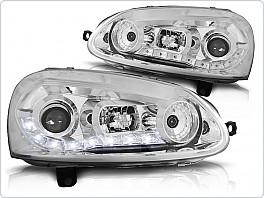 Přední světla Volkswagen Golf 5, 2003-2009, LED Daylight, chrom LPVW98