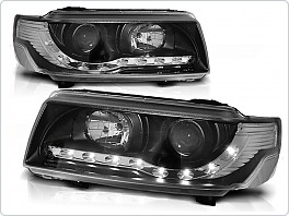 Přední světlomety, světla, lampy Volkswagen Passat B4, 1993-1996, LED Daylight, černé black LPVW97
