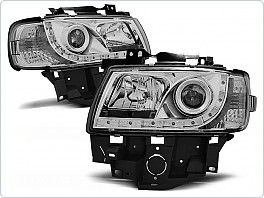 Přední světla Volkswagen T4, 1996-2003, LED Daylight, chrom (BUS) LPVWB5