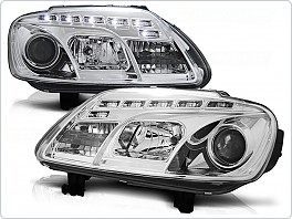 Přední světla VW Volkswagen Touran, Caddy, 2003-2006, LED Daylight, chrom LPVWC3